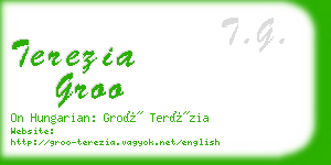 terezia groo business card